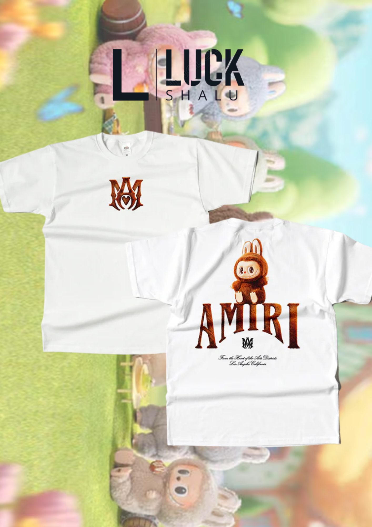 Playera Labubu Amiri Cafe