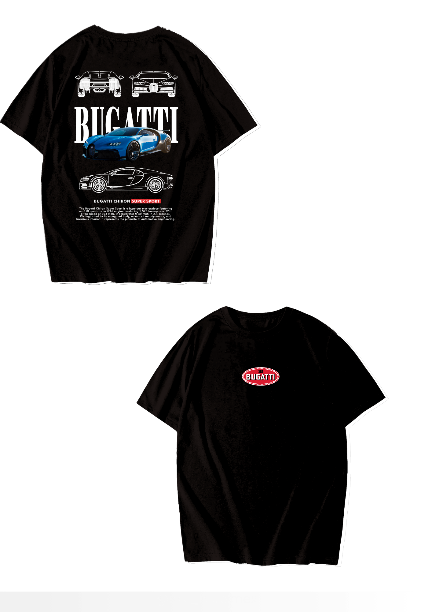 Playera Oversize Unisex "Bugatti"