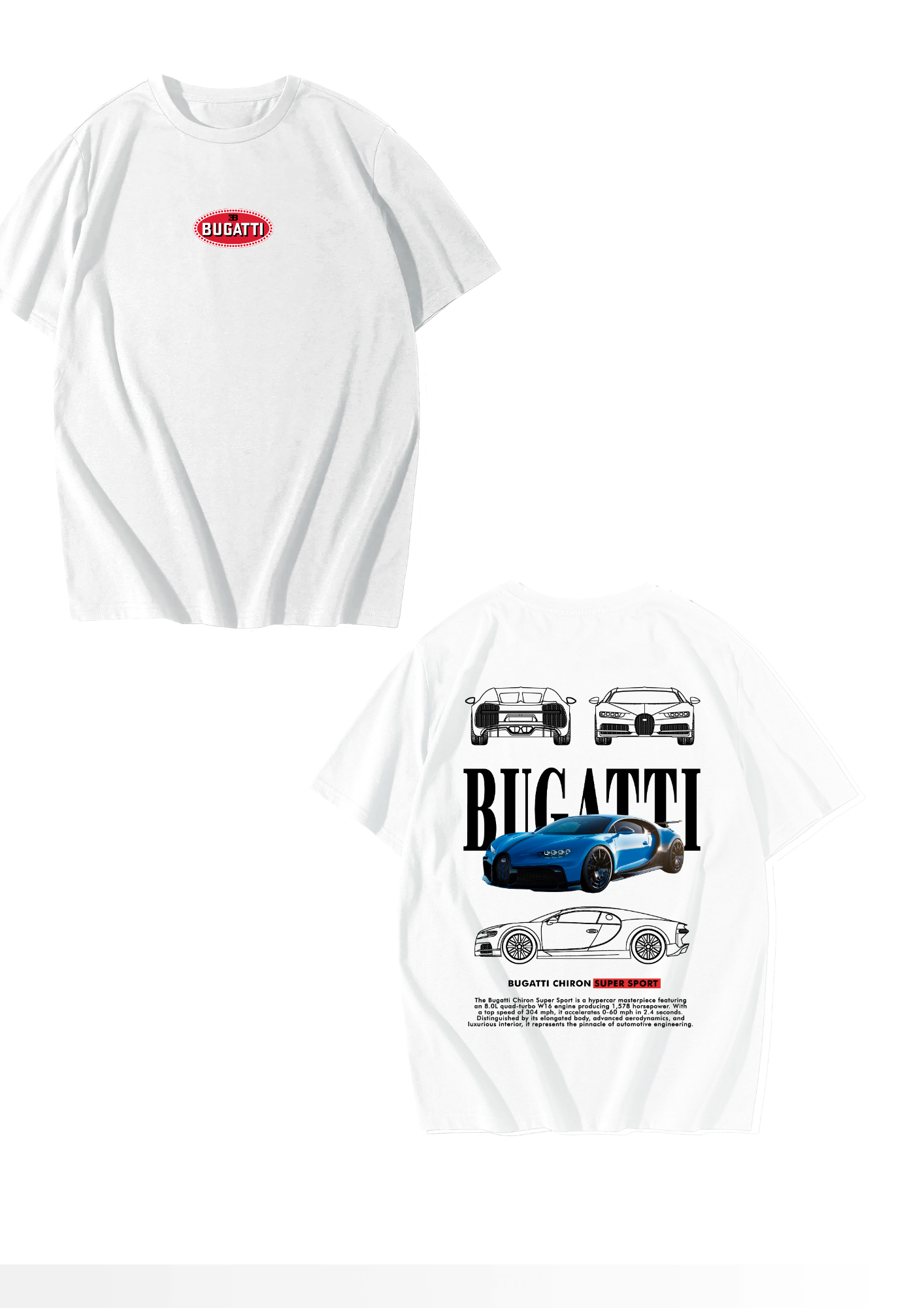 Playera Oversize Unisex "Bugatti"