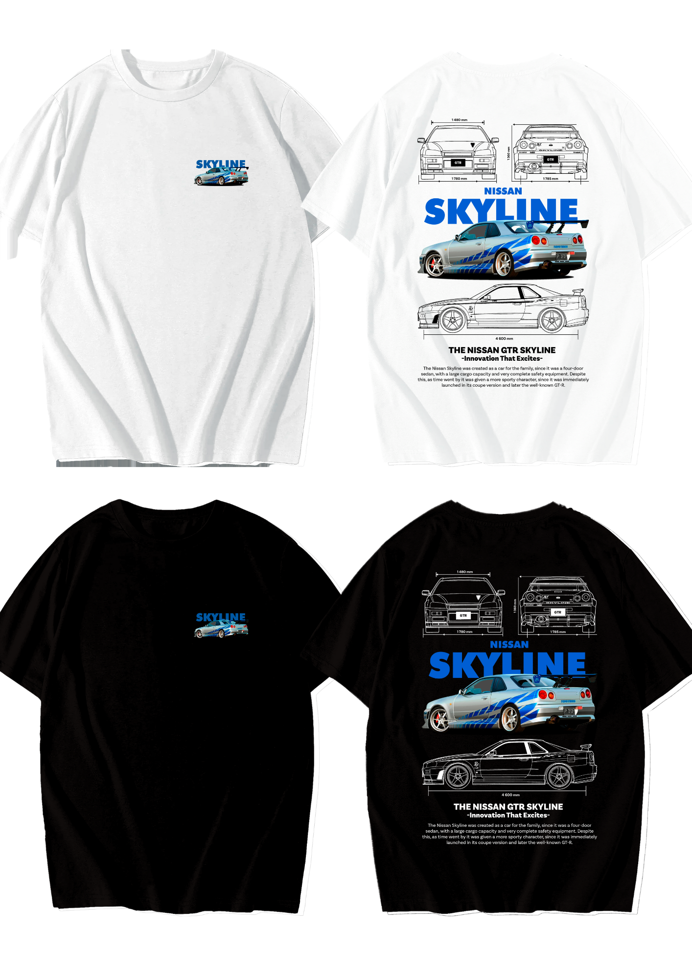 Playera Oversize Unisex " Nissan Skyline"